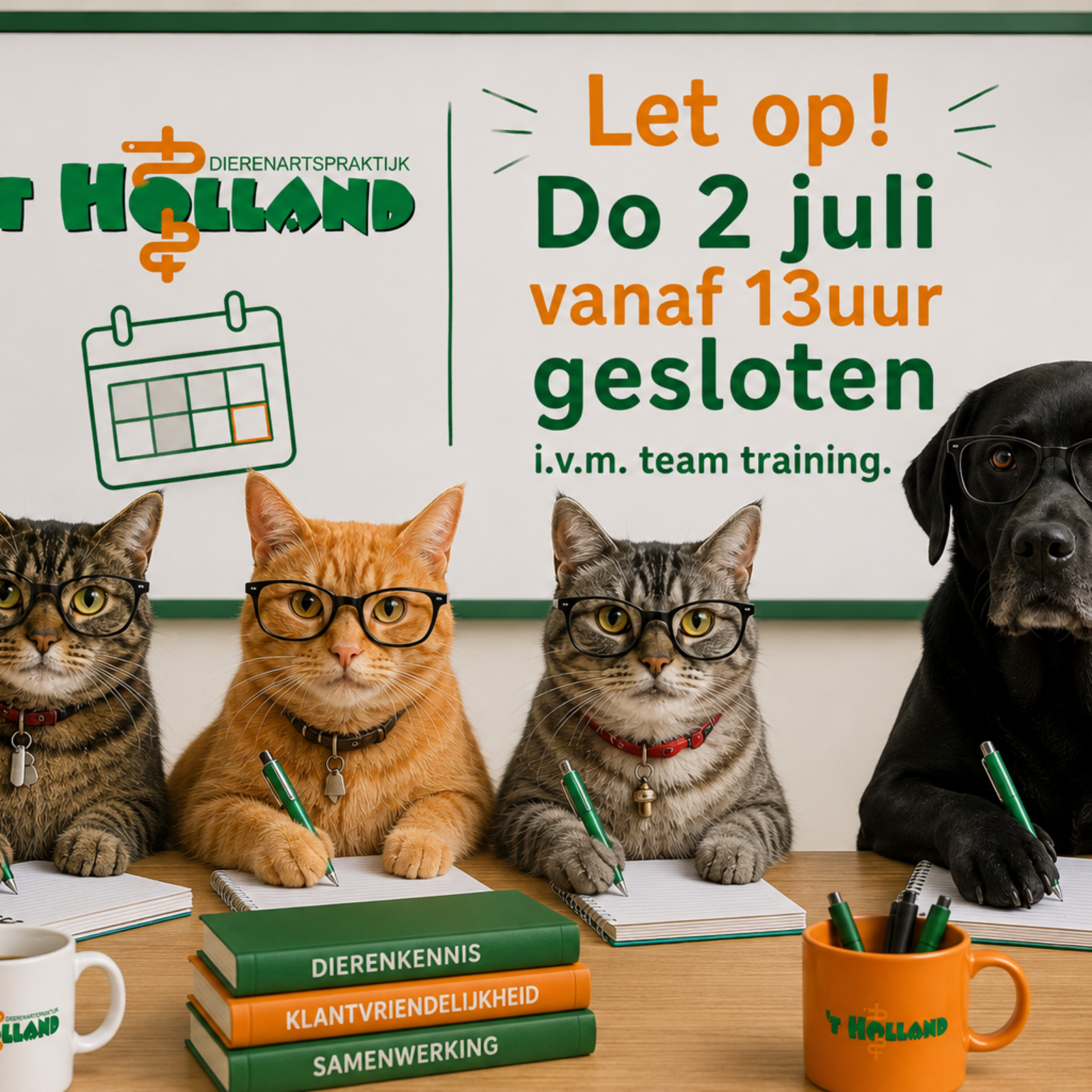 Donderdag 2 juli vestigingen gesloten vanaf 13uur