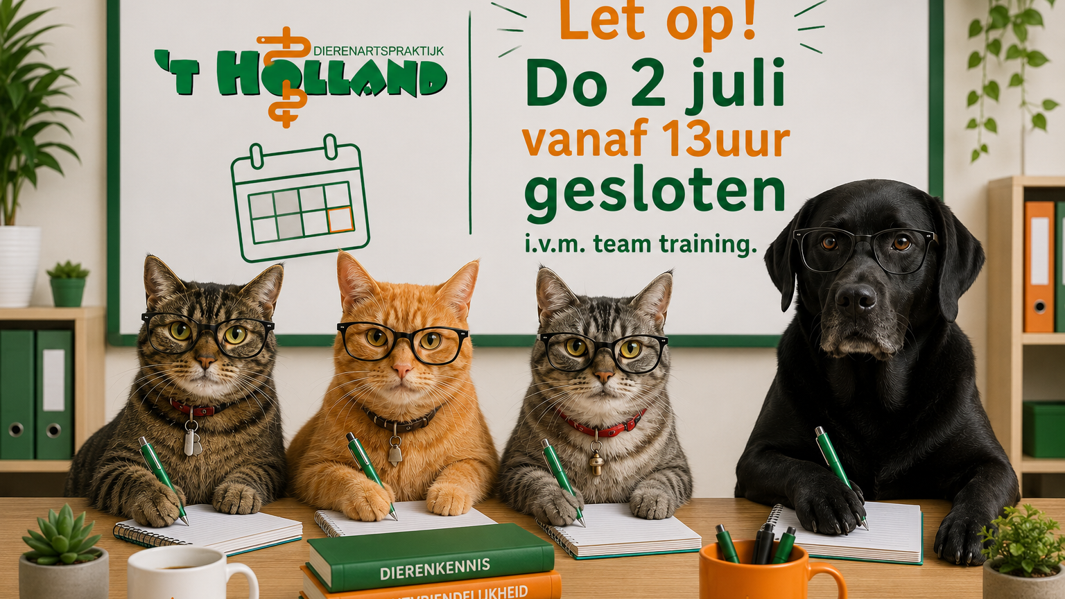 Donderdag 2 juli vestigingen gesloten vanaf 13uur